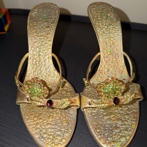 Vicini Jeweled Crystal Slide Sandals